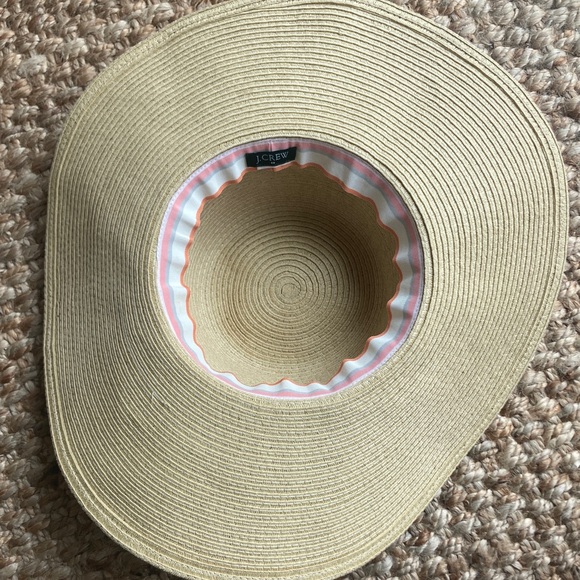 New: J Crew Wide Brim Paper Straw Packable Hat. One Size - Picture 6 of 9